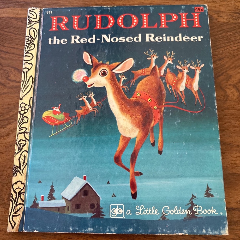 Rudolph the Red-Nosed Reindeer Little Golden Book 1975 Richard Scarry Illus 331